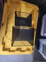 Top view showing both large and small bins nested
