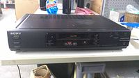 Front view showing Sony branding, Video Hi8 label, display and control layout