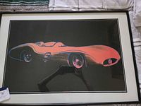 Front view of framed print showing artwork, mat, and frame