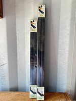 Front view showing both packaged mouldings and hang tags