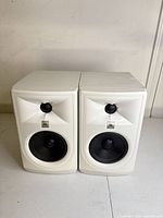 Front view of both JBL 305P MkII monitors