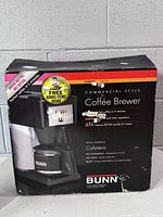 Front of original BUNN coffee brewer box
