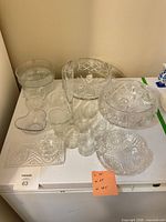 full layout of all clear glass pieces
