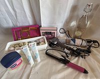 Group view of all bath and hair care items arranged together