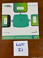 Retail box front showing brand, model, capacity and connector types