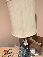 Full view of lamp with shade