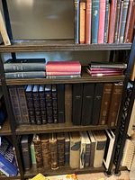 Full view of three shelves showing majority of lot