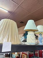 All three items: two mini lamps each with shade, plus separate pleated shade