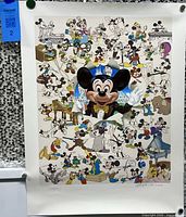 Full view of framed serigraph showing artwork and margins