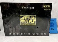 Front of sealed box showing Star Wars CCG Premiere branding
