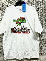 Full front view of T-shirt showing graphic and overall condition