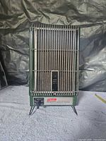 Front view showing entire Coleman catalytic heater