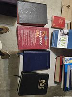 Top view of all six books showing titles and bindings
