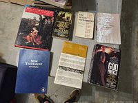 All eight books laid out in two rows displaying covers