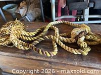 Coiled twisted-cord plant hanger overall view