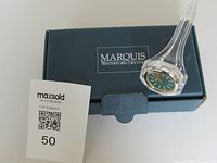 Clock with original Marquis Waterford box and lot card visible