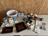 overview of entire lot laid on table showing all items