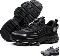 overall view of both shoes showing design, sole and logo