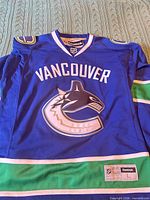 Full front view of jersey showing logos and colors