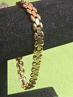 Gold-tone double-row link bracelet side view