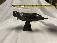 side view showing full whale length with measuring tape