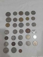 Front view showing full assortment laid out in rows