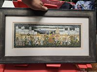 Front view of framed painting showing artwork and frame
