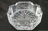 Top view showing starburst cut base and octagonal rim