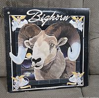 Front of Bighorn LP showing artwork, title and condition