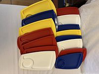 Stack of 15 plates showing colours