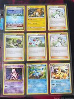 Full binder page showing all nine cards and their positions