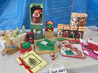 Group shot of all items in lot on table