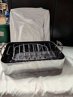 roasting pan with both racks inside