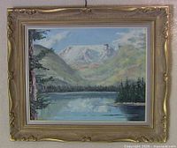 Full view of framed painting
