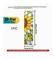 Manufacturer graphic showing pattern, dimensions 50 cm x 200 cm and note of flat sticker