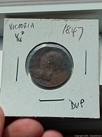 Obverse of coin in 2×2 holder displaying Queen Victoria portrait