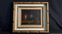 Framed oil painting full view