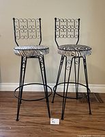 Full view of both bar stools