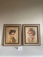 Front view of both framed prints