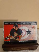 Topps Stadium Club YoungStars Souvenirs card with star-shaped jersey swatch featuring Karel Rachunek