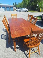 table and six chairs full view