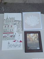 All three wall décor items laid out