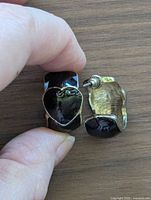 close-up showing enamel heart detail and interior finish