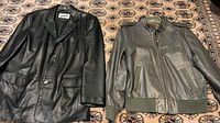 Both jackets laid flat, full view