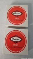 Two boxes labeled Pimpernel Acrylic Six Round Coasters