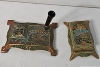 Both brass pieces side by side showing overall design and size comparison