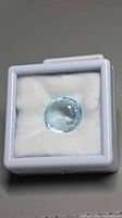 Aquamarine in display box front view