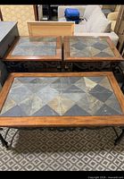 All three tables grouped to show matching design and materials