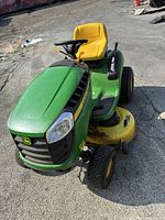 Overall view of tractor front left side