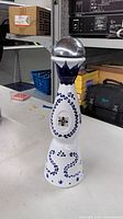 full view of ceramic bottle with cap